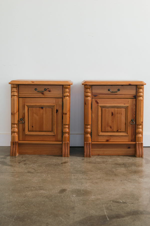 Vintage Pine Nightstands