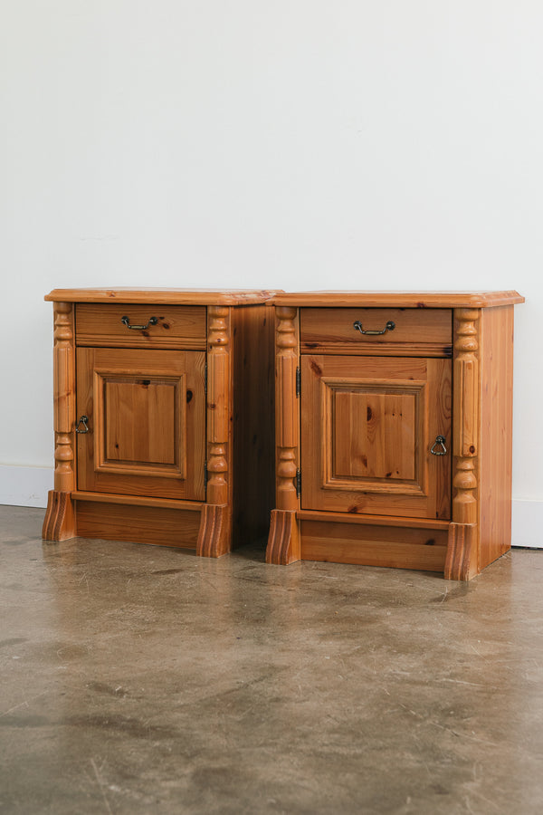 Vintage Pine Nightstands