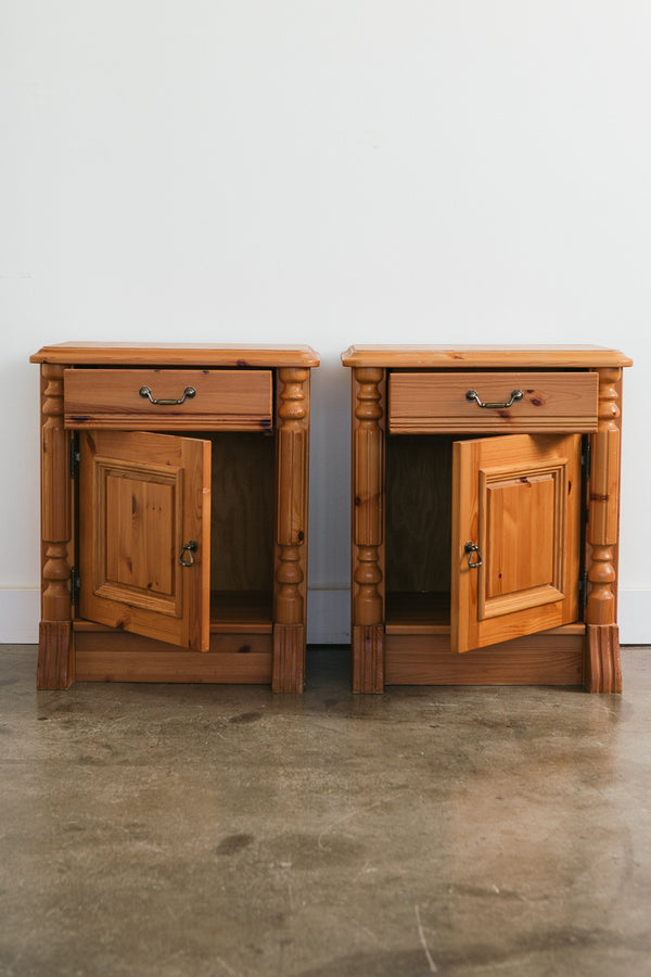 Vintage Pine Nightstands