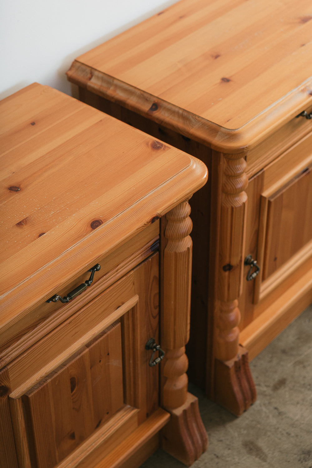 Vintage Pine Nightstands
