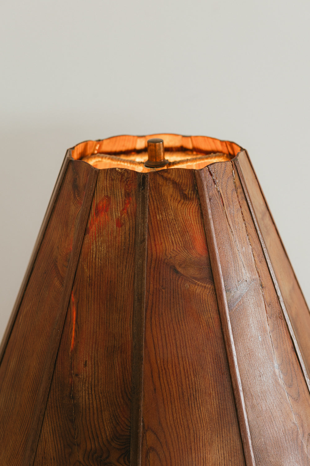 Burl Wood Table Lamp