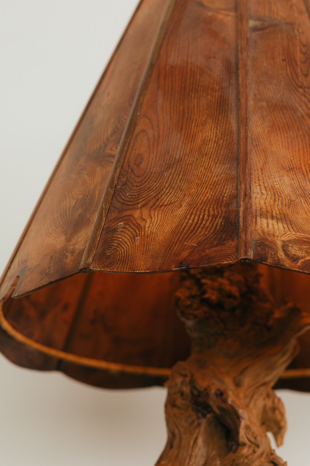 Burl Wood Table Lamp