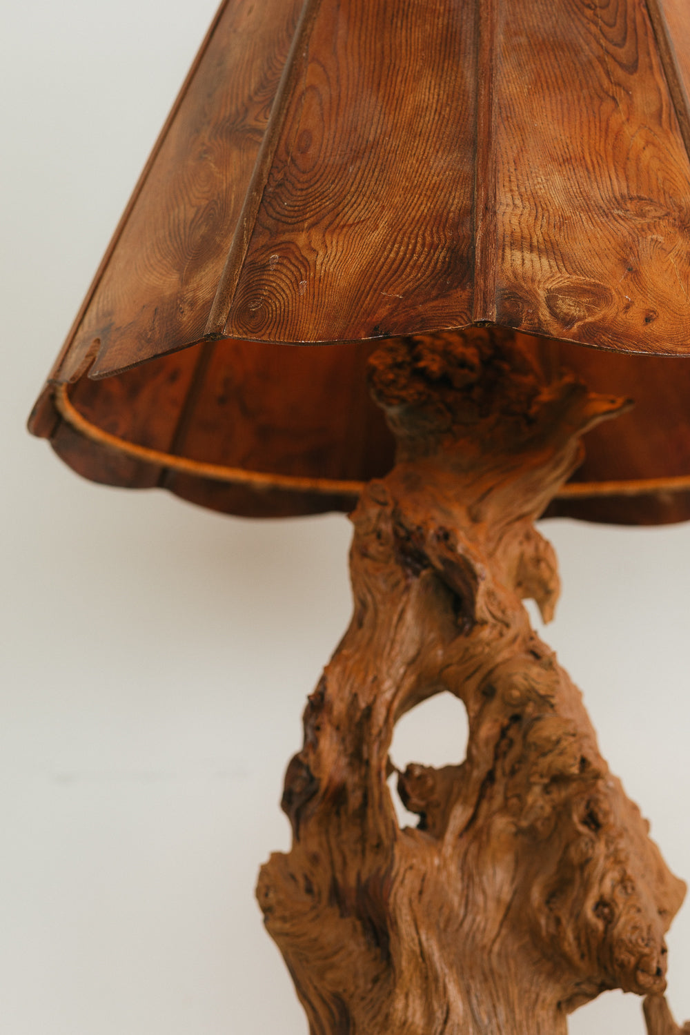 Burl Wood Table Lamp