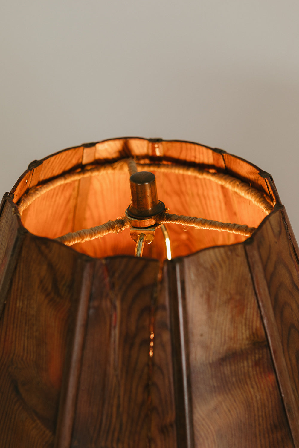 Burl Wood Table Lamp