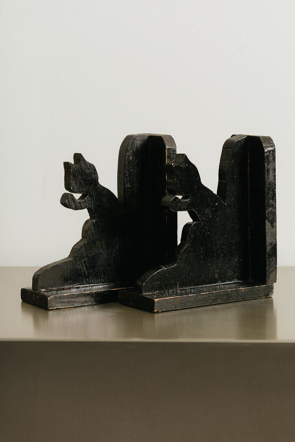 Folk Art Cat Bookends