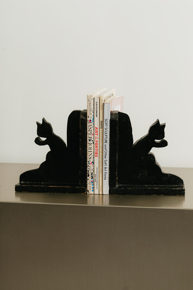 Folk Art Cat Bookends