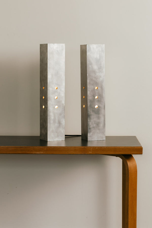 Brutalist Steel Lamps