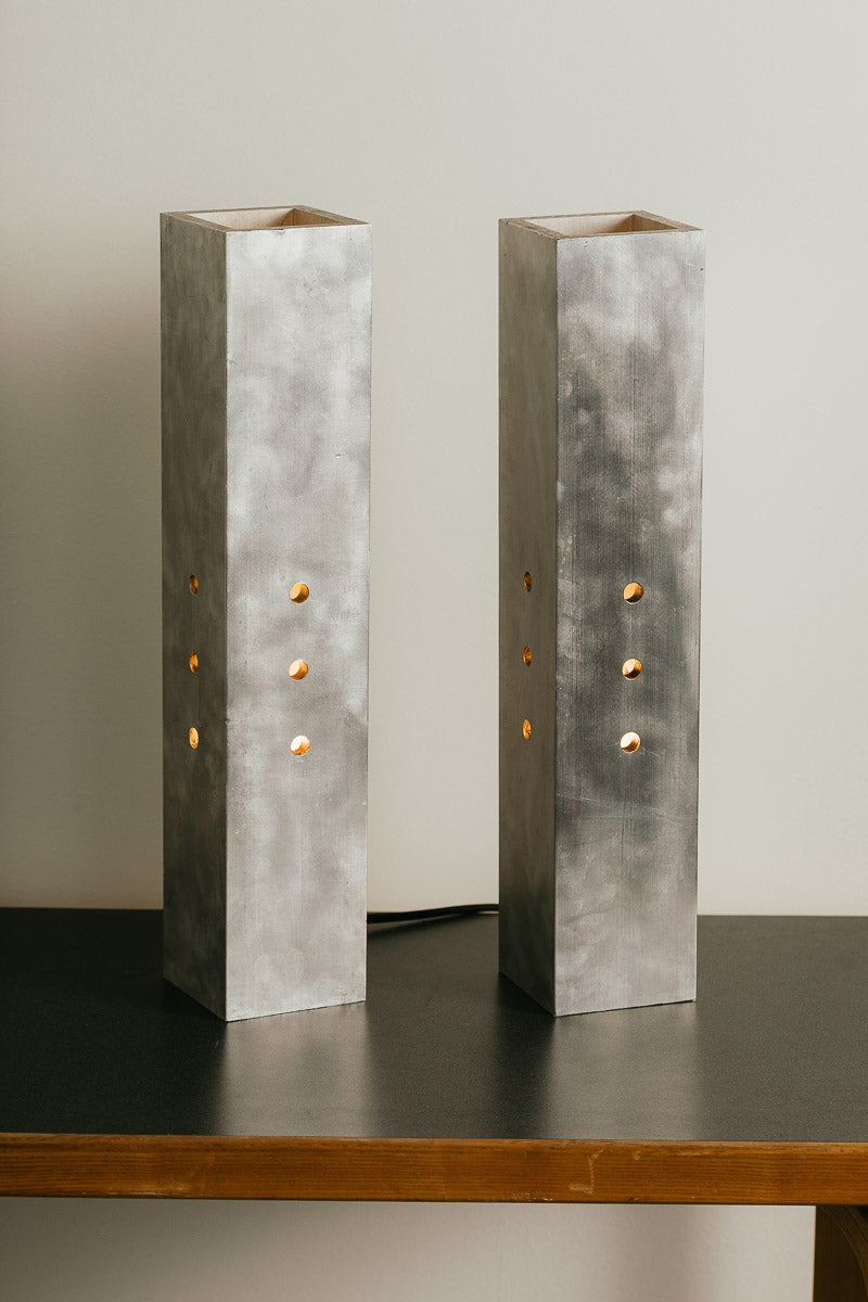 Brutalist Steel Lamps