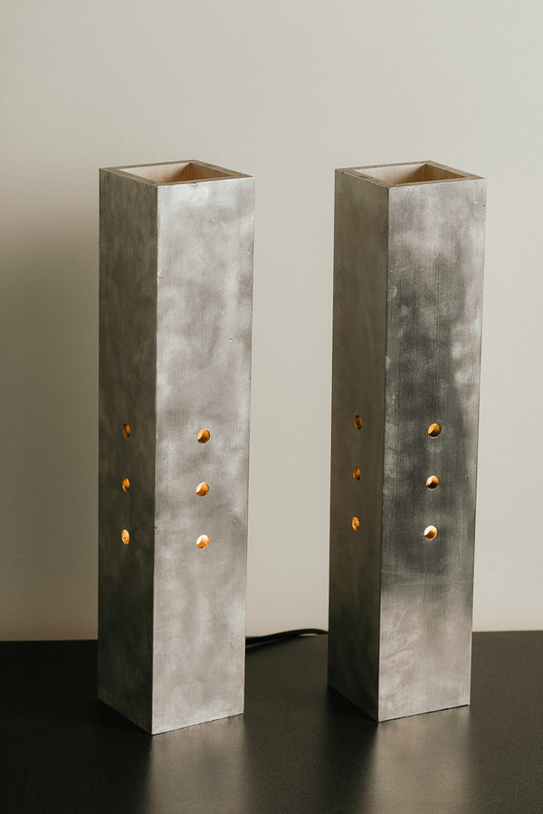 Brutalist Steel Lamps