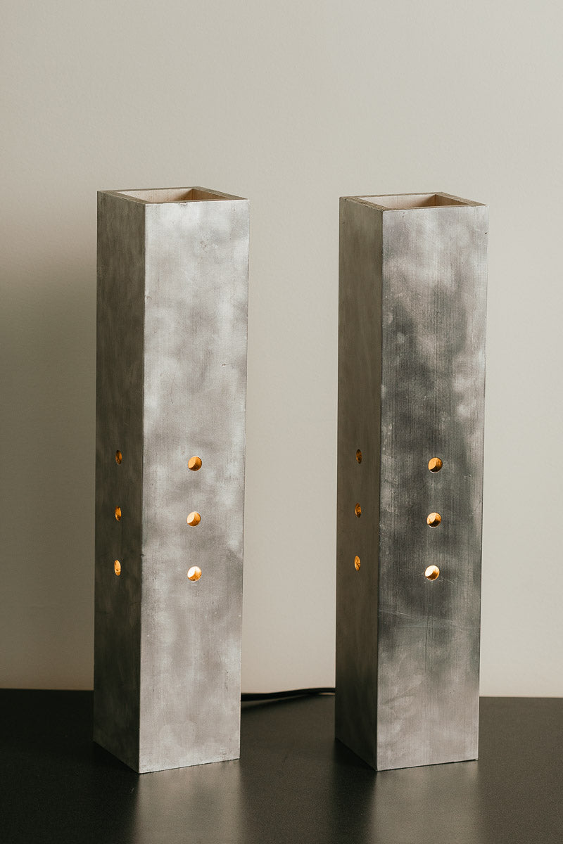 Brutalist Steel Lamps