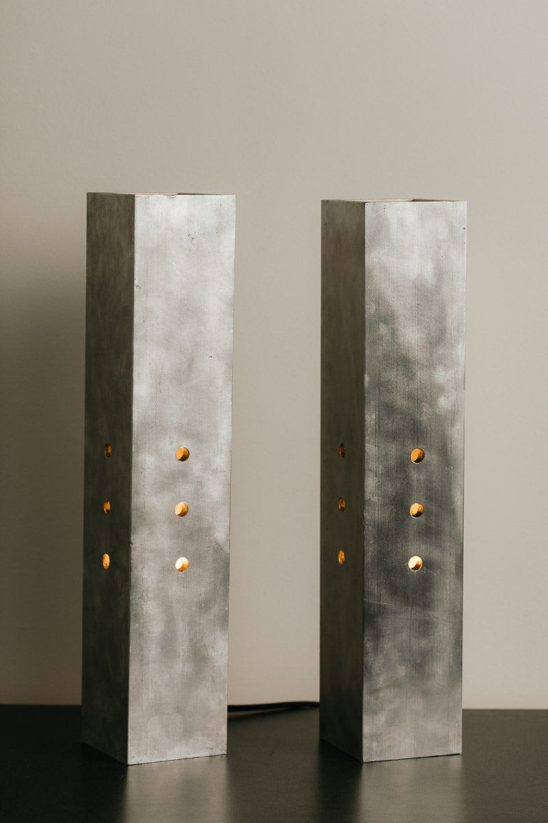 Brutalist Steel Lamps