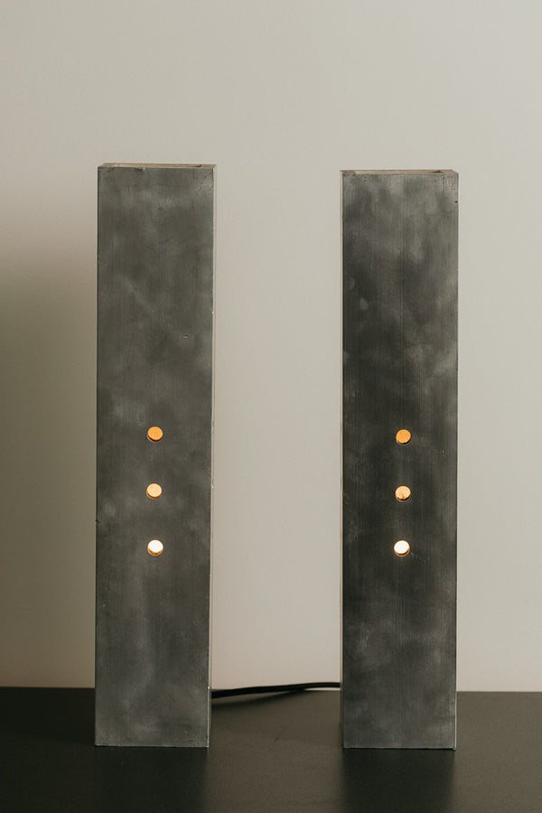 Brutalist Steel Lamps