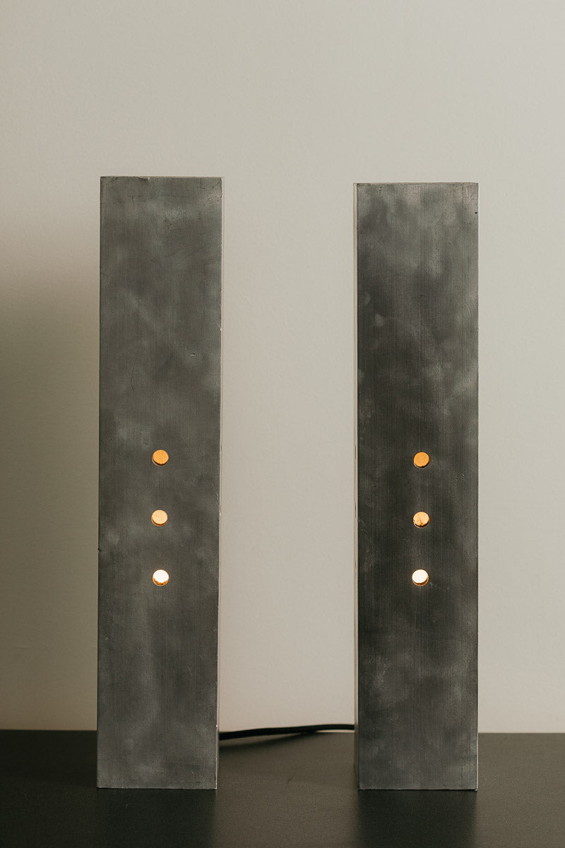Brutalist Steel Lamps