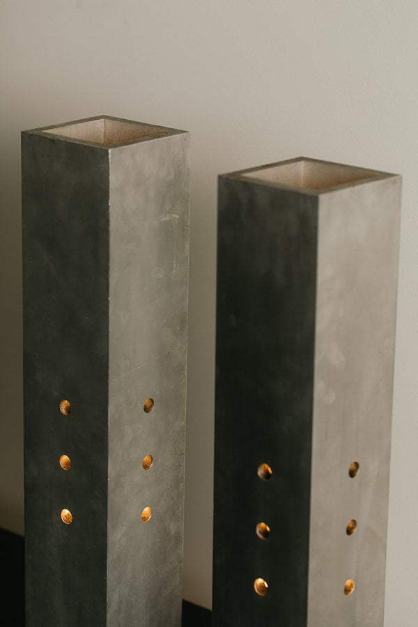 Brutalist Steel Lamps