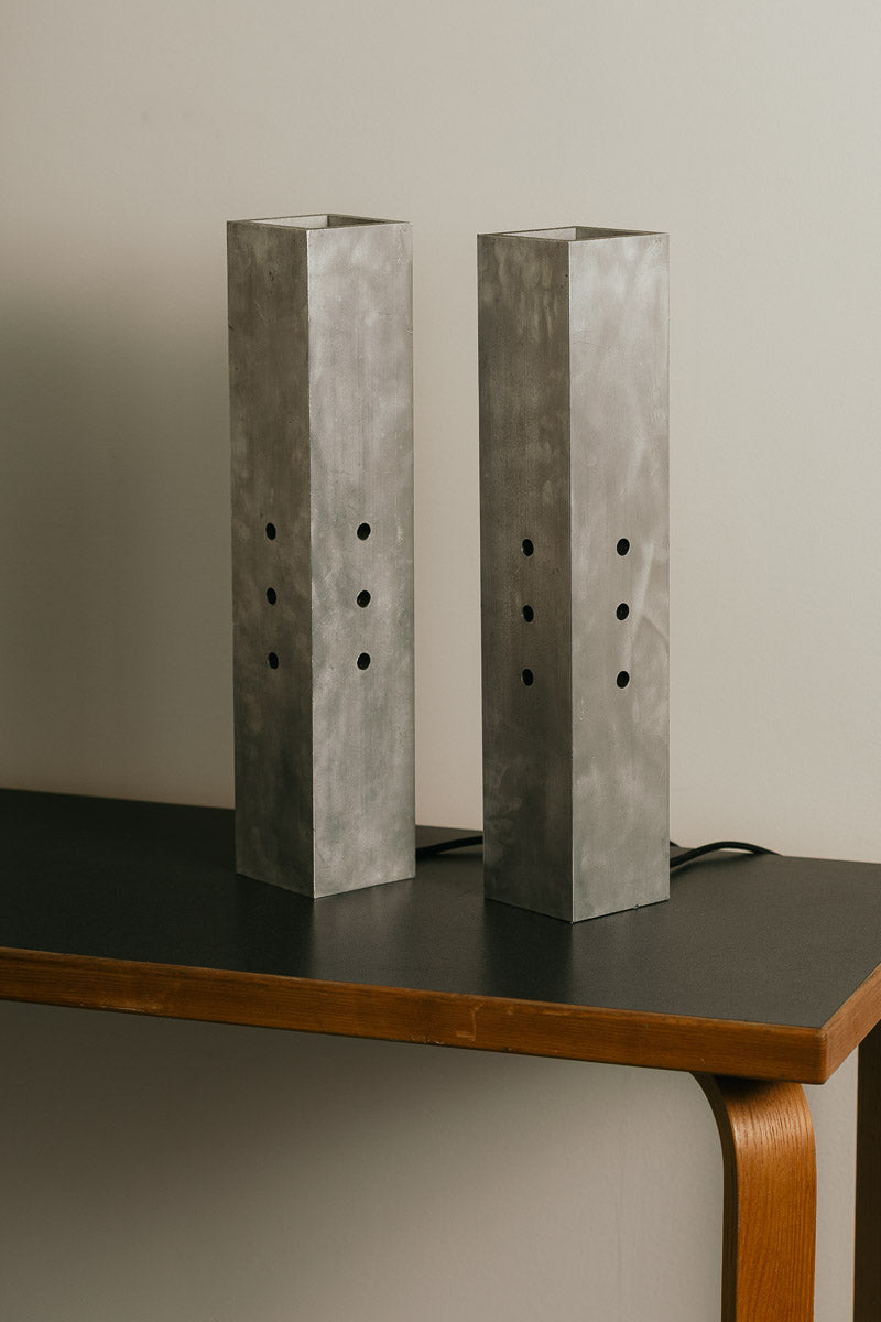 Brutalist Steel Lamps