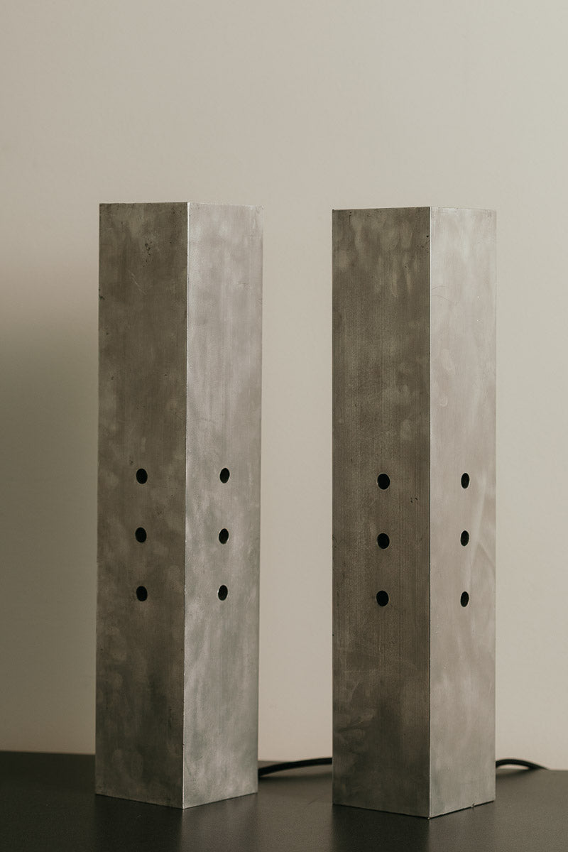 Brutalist Steel Lamps