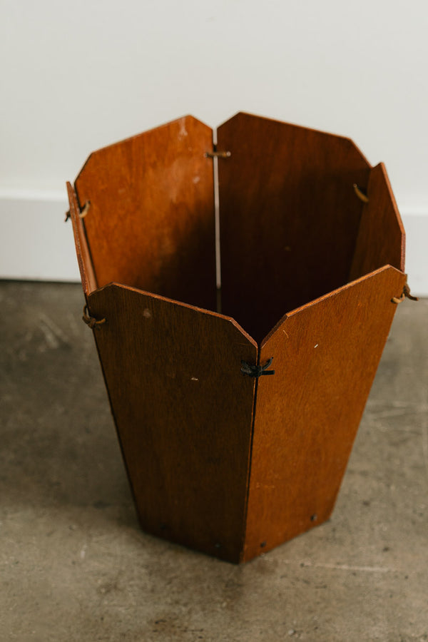 Folk Art Wastebasket