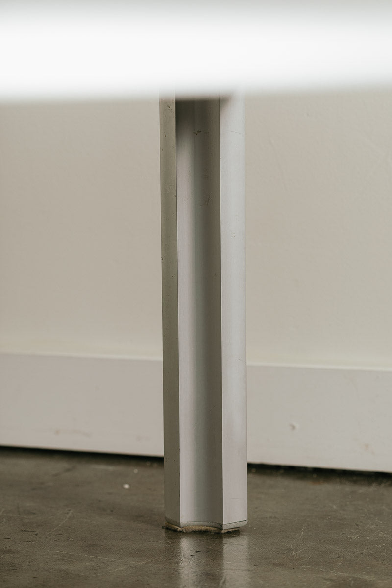 Aluminum Smoke Glass Side Table