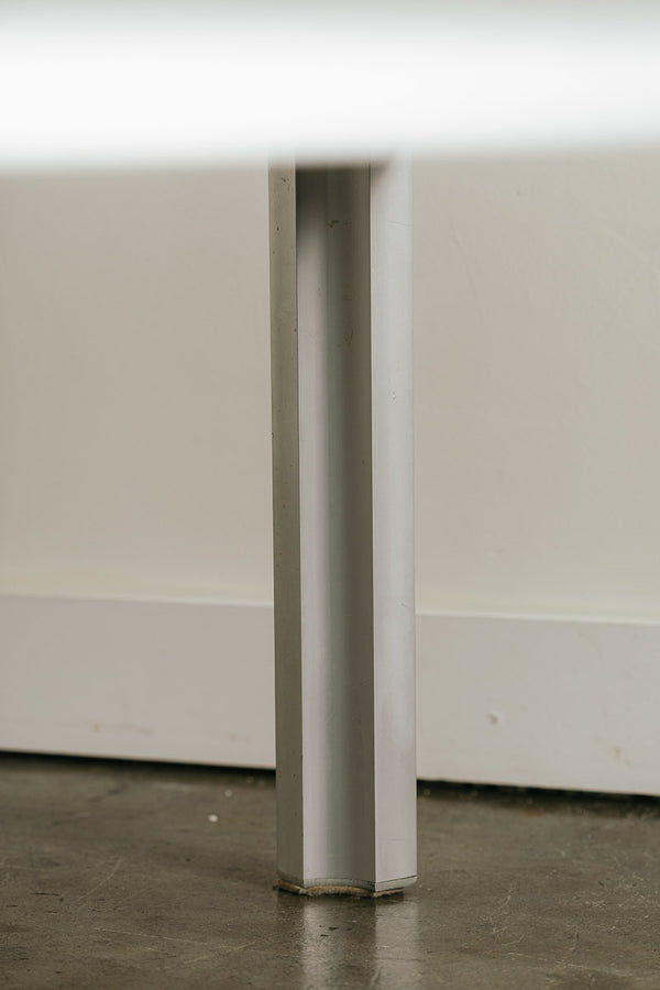 Aluminum Smoke Glass Side Table