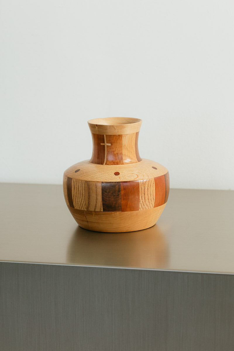 Wood Inlay Vase