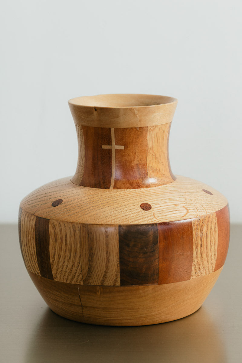 Wood Inlay Vase