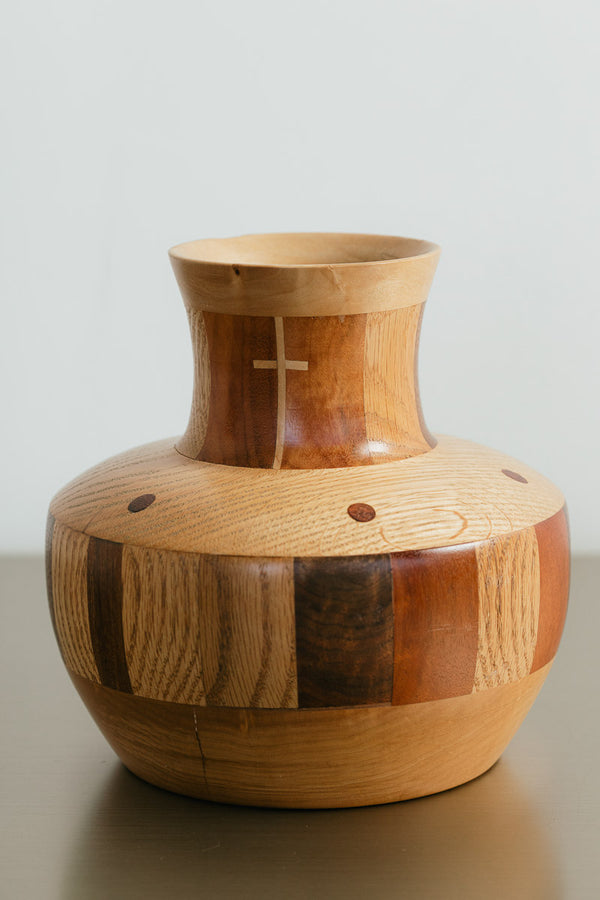 Wood Inlay Vase