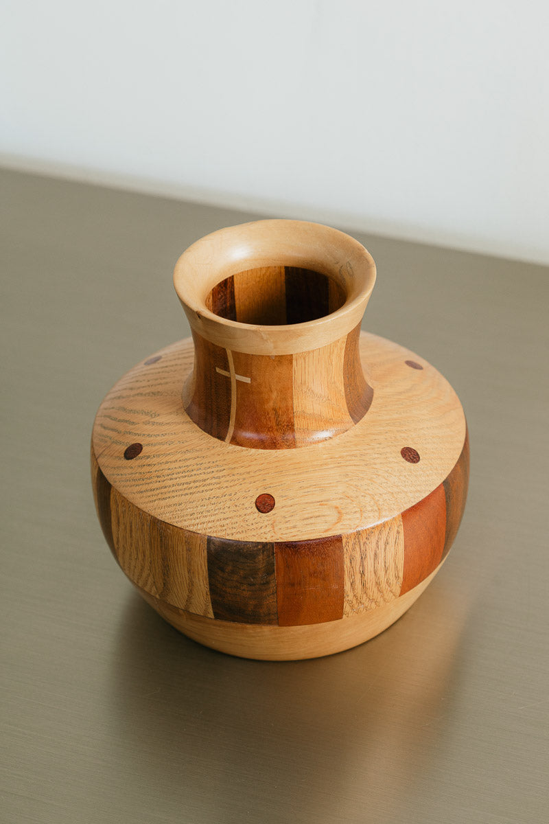 Wood Inlay Vase