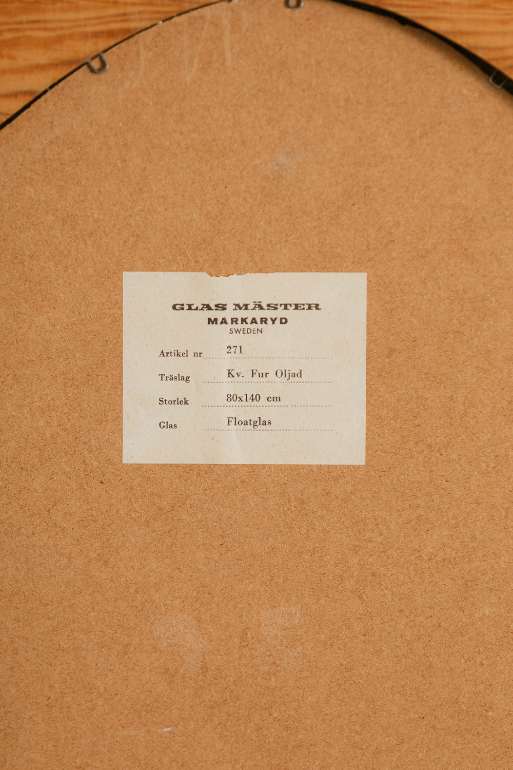 Glasmäster Markaryd Sweden Mirror